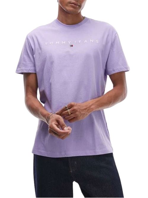 T-shirt viola in cotone Tommy Jeans | DM0DM20744W0E